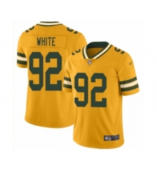 Men's Green Bay Packers #92 Reggie White Limited Gold Inverted Legend Football Jersey
