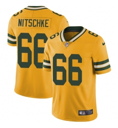 Men's Nike Green Bay Packers #66 Ray Nitschke Limited Gold Rush Vapor Untouchable NFL Jersey