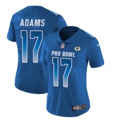 Women's Nike Green Bay Packers #17 Davante Adams Limited Royal Blue 2018 Pro Bowl NFL Jersey