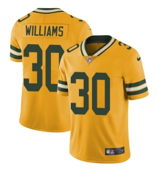 Men's Nike Green Bay Packers #30 Jamaal Williams Limited Gold Rush Vapor Untouchable NFL Jersey