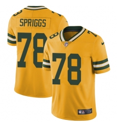 Men's Nike Green Bay Packers #78 Jason Spriggs Limited Gold Rush Vapor Untouchable NFL Jersey