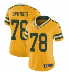 Women's Nike Green Bay Packers #78 Jason Spriggs Limited Gold Rush Vapor Untouchable NFL Jersey