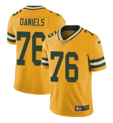 Youth Nike Green Bay Packers #76 Mike Daniels Limited Gold Rush Vapor Untouchable NFL Jersey