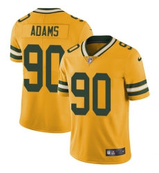 Men's Nike Green Bay Packers #90 Montravius Adams Limited Gold Rush Vapor Untouchable NFL Jersey