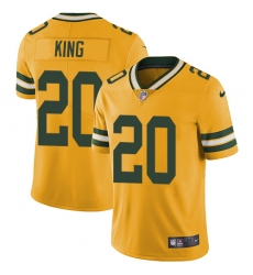 Youth Nike Green Bay Packers #20 Kevin King Limited Gold Rush Vapor Untouchable NFL Jersey