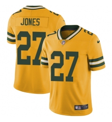 Men's Nike Green Bay Packers #27 Josh Jones Limited Gold Rush Vapor Untouchable NFL Jersey