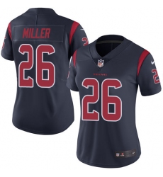 Women's Nike Houston Texans #26 Lamar Miller Limited Navy Blue Rush Vapor Untouchable NFL Jersey