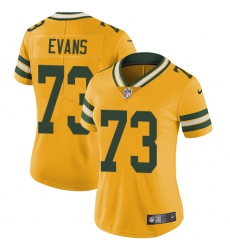 Women's Nike Green Bay Packers #73 Jahri Evans Limited Gold Rush Vapor Untouchable NFL Jersey