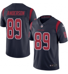 Men's Nike Houston Texans #89 Stephen Anderson Elite Navy Blue Rush Vapor Untouchable NFL Jersey