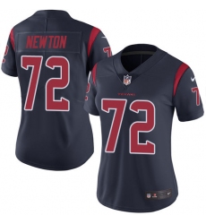 Women's Nike Houston Texans #72 Derek Newton Limited Navy Blue Rush Vapor Untouchable NFL Jersey