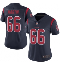 Women's Nike Houston Texans #66 Nick Martin Limited Navy Blue Rush Vapor Untouchable NFL Jersey