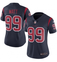 Women's Nike Houston Texans #99 J.J. Watt Limited Navy Blue Rush Vapor Untouchable NFL Jersey