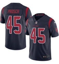 Men's Nike Houston Texans #45 Jay Prosch Limited Navy Blue Rush Vapor Untouchable NFL Jersey