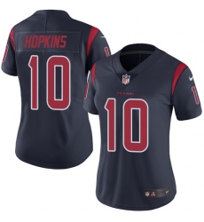 Women's Nike Houston Texans #10 DeAndre Hopkins Limited Navy Blue Rush Vapor Untouchable NFL Jersey