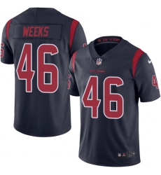 Men's Nike Houston Texans #46 Jon Weeks Limited Navy Blue Rush Vapor Untouchable NFL Jersey