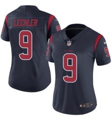 Women's Nike Houston Texans #9 Shane Lechler Elite Navy Blue Rush Vapor Untouchable NFL Jersey