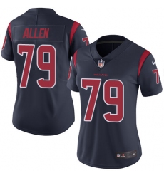 Women's Nike Houston Texans #79 Jeff Allen Limited Navy Blue Rush Vapor Untouchable NFL Jersey