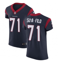 Men's Nike Houston Texans #71 Xavier Su'a-Filo Navy Blue Team Color Vapor Untouchable Elite Player NFL Jersey