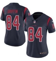 Women's Nike Houston Texans #84 Ryan Griffin Limited Navy Blue Rush Vapor Untouchable NFL Jersey