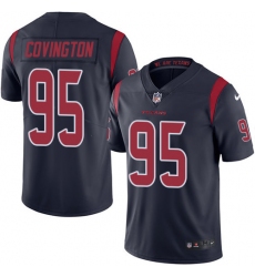 Men's Nike Houston Texans #95 Christian Covington Limited Navy Blue Rush Vapor Untouchable NFL Jersey