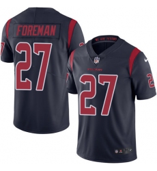 Men's Nike Houston Texans #27 D'Onta Foreman Limited Navy Blue Rush Vapor Untouchable NFL Jersey