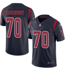 Men's Nike Houston Texans #70 Julien Davenport Limited Navy Blue Rush Vapor Untouchable NFL Jersey