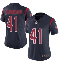 Women's Nike Houston Texans #41 Zach Cunningham Limited Navy Blue Rush Vapor Untouchable NFL Jersey