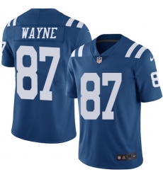 Men's Nike Indianapolis Colts #87 Reggie Wayne Elite Royal Blue Rush Vapor Untouchable NFL Jersey