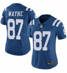 Women's Nike Indianapolis Colts #87 Reggie Wayne Limited Royal Blue Rush Vapor Untouchable NFL Jersey