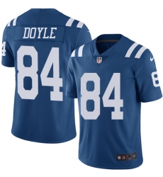 Men's Nike Indianapolis Colts #84 Jack Doyle Elite Royal Blue Rush Vapor Untouchable NFL Jersey