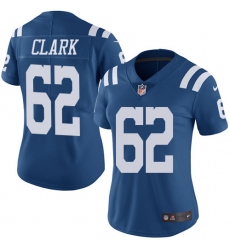 Women's Nike Indianapolis Colts #62 Le'Raven Clark Limited Royal Blue Rush Vapor Untouchable NFL Jersey