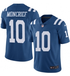 Men's Nike Indianapolis Colts #10 Donte Moncrief Elite Royal Blue Rush Vapor Untouchable NFL Jersey