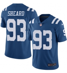 Men's Nike Indianapolis Colts #93 Jabaal Sheard Elite Royal Blue Rush Vapor Untouchable NFL Jersey