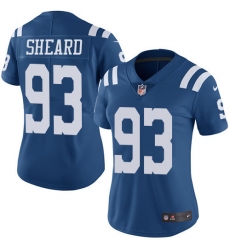 Women's Nike Indianapolis Colts #93 Jabaal Sheard Limited Royal Blue Rush Vapor Untouchable NFL Jersey