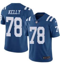 Men's Nike Indianapolis Colts #78 Ryan Kelly Elite Royal Blue Rush Vapor Untouchable NFL Jersey