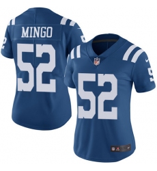 Women's Nike Indianapolis Colts #52 Barkevious Mingo Limited Royal Blue Rush Vapor Untouchable NFL Jersey