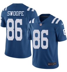 Youth Nike Indianapolis Colts #86 Erik Swoope Limited Royal Blue Rush Vapor Untouchable NFL Jersey