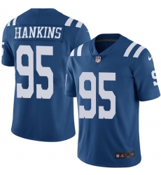 Men's Nike Indianapolis Colts #95 Johnathan Hankins Elite Royal Blue Rush Vapor Untouchable NFL Jersey