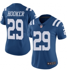 Women's Nike Indianapolis Colts #29 Malik Hooker Limited Royal Blue Rush Vapor Untouchable NFL Jersey