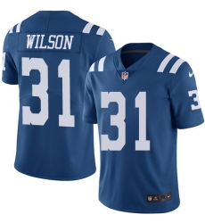 Men's Nike Indianapolis Colts #31 Quincy Wilson Elite Royal Blue Rush Vapor Untouchable NFL Jersey