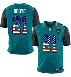 Men's Nike Jacksonville Jaguars #21 A.J. Bouye Elite Teal Green Home USA Flag Fashion NFL Jersey