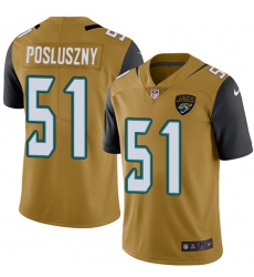 Men's Nike Jacksonville Jaguars #51 Paul Posluszny Limited Gold Rush Vapor Untouchable NFL Jersey