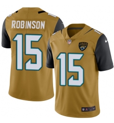 Men's Nike Jacksonville Jaguars #15 Allen Robinson Limited Gold Rush Vapor Untouchable NFL Jersey