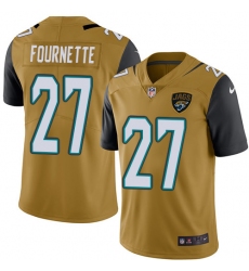 Men's Nike Jacksonville Jaguars #27 Leonard Fournette Limited Gold Rush Vapor Untouchable NFL Jersey