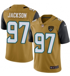 Youth Nike Jacksonville Jaguars #97 Malik Jackson Limited Gold Rush Vapor Untouchable NFL Jersey