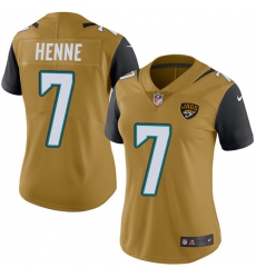 Women's Nike Jacksonville Jaguars #7 Chad Henne Limited Gold Rush Vapor Untouchable NFL Jersey