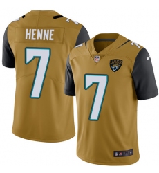 Youth Nike Jacksonville Jaguars #7 Chad Henne Limited Gold Rush Vapor Untouchable NFL Jersey