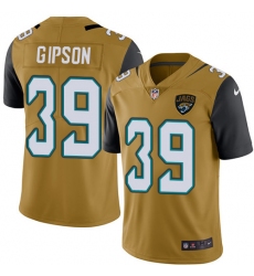 Men's Nike Jacksonville Jaguars #39 Tashaun Gipson Limited Gold Rush Vapor Untouchable NFL Jersey