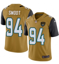 Men's Nike Jacksonville Jaguars #94 Dawuane Smoot Limited Gold Rush Vapor Untouchable NFL Jersey