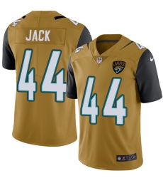 Men's Nike Jacksonville Jaguars #44 Myles Jack Limited Gold Rush Vapor Untouchable NFL Jersey